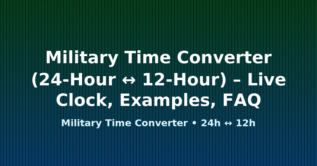 Military Time Converter logo